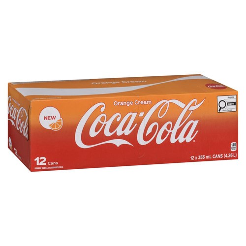 Coca-Cola Soda Orange Cream 12 x 355 ml (cans)
