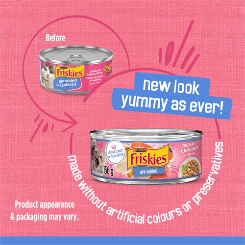Friskies Wet Cat Food Shredded Chicken & Salmon 156 g
