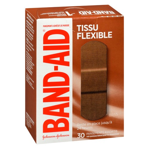 Band-Aid Bandages Flex Fabric BR55 Assorted Sizes 30 EA