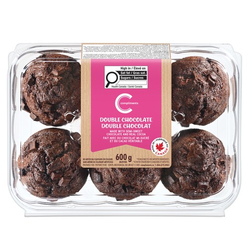 Compliments Muffins Double Chocolate Chunk 600 g
