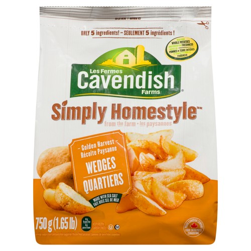 Cavendish Farms Simply Homestyle Golden Harvest Wedges 750 g (frozen)