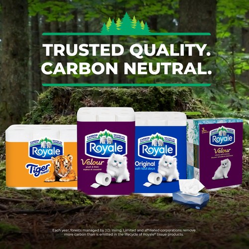 Royale Toilet Paper 2-Ply 9 Regular Rolls x 327 Sheets