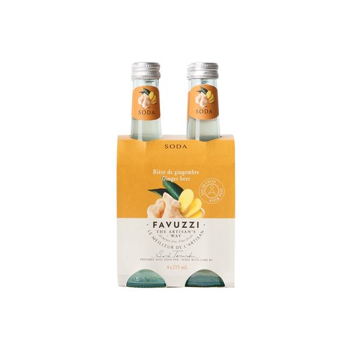 Favuzzi Soda Ginger Beer 4 x 275 ml (bottles)