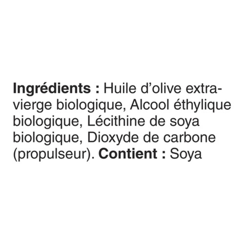 Huile d'olive en vaporisateur biologique Pam