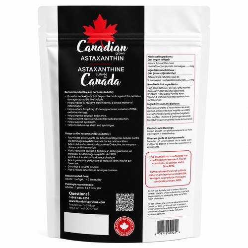 Gandalf Gluten-Free Astaxanthin Softgels 60 Count