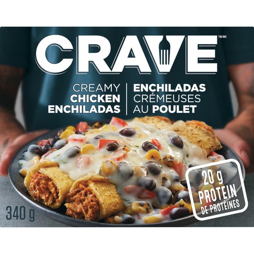 CRAVE Frozen Meal Creamy Chicken Enchiladas 340 g