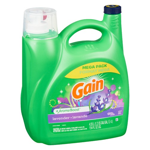 Gain Liquid  Aroma Boost Laundry Detergent Lavender Value Size  4.55 L
