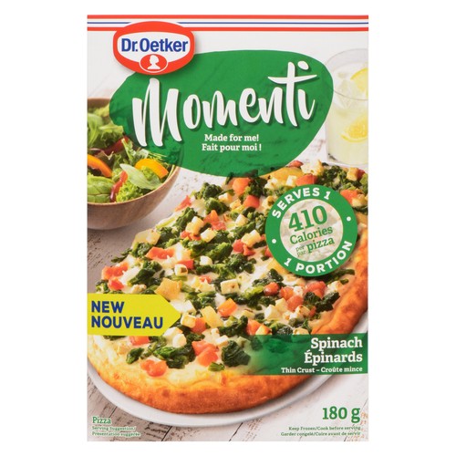 Dr. Oetker Momenti Frozen Pizza Vegetarian Spinach 180 g