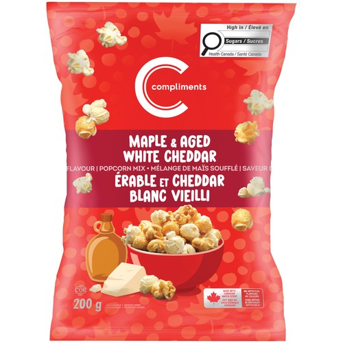 Compliments Popcorn Maple & Aged White Cheddar 200 g