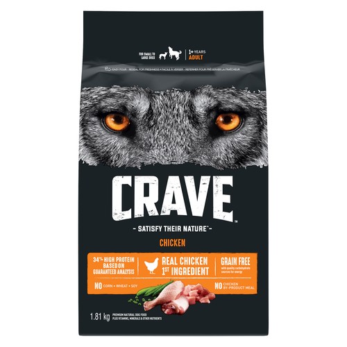 Crave Grain Free Dry Dog Food Small To Large Dogs Chicken 1.81 kg