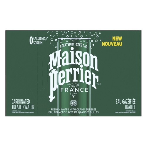 Maison Perrier Sparkling Water Carbonated Unflavoured 8 x 330 ml (cans)