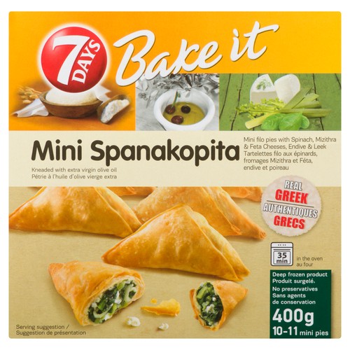 7Days Bake It Mini Spanakopita 400 g (frozen)