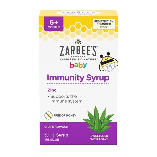 Zarbee's Immunity Syrup Baby Grape Flavour 59 ml