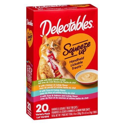 Hartz Delectables Cat Treats Squeeze Ups With Catnip 20 Count