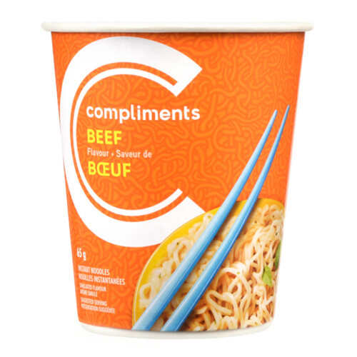 Compliments Instant Noodles Soup Beef 65 g