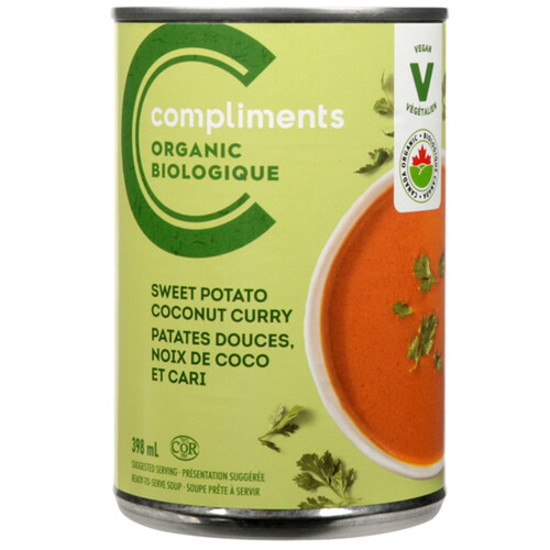 Compliments Organic Soup Sweet Potato Coconut Curry 398 ml