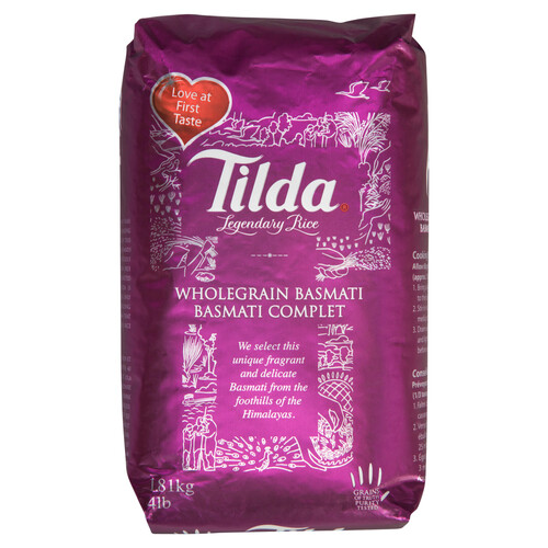 Tilda Pure Basmati Rice Wholegrain 1.81 kg