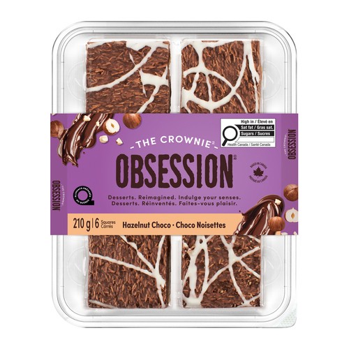 Obsession The Crownie Squares Hazelnut Choco 210 g