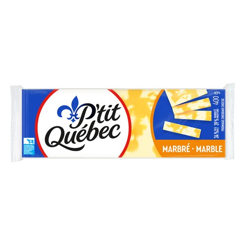 P'tit Québec Block Cheese Marble Cheddar 400 g