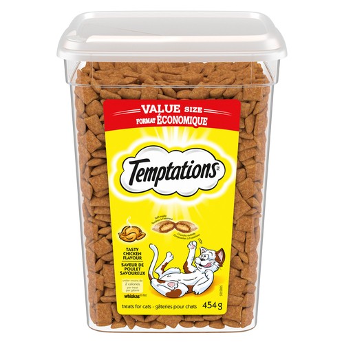 Temptations Adult Cat Treats Tasty Chicken Flavour Tub 454 g