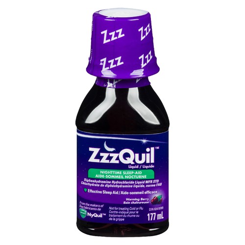 Vicks ZzzQuil Syrup Nighttime Sleep-Aid Berry 177 ml