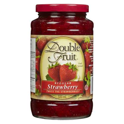 Double Fruit Jam Strawberry Regular 500 ml