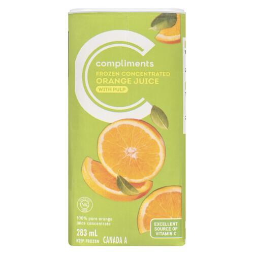 Compliments Frozen Juice Orange With Pulp 283 ml