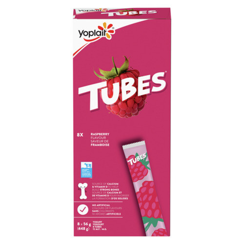 Yoplait Yogurt Tubes Raspberry 8 x 56 g