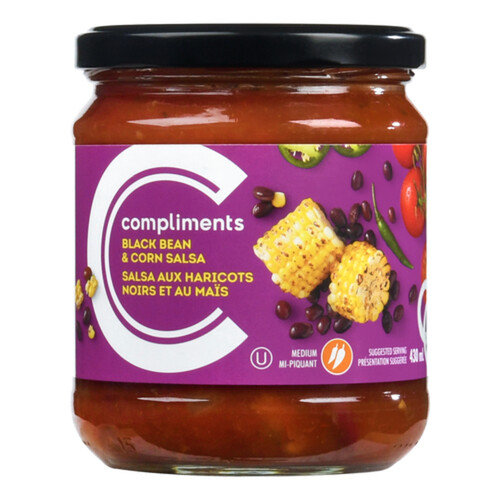 Compliments Salsa Black Bean & Corn 430 ml