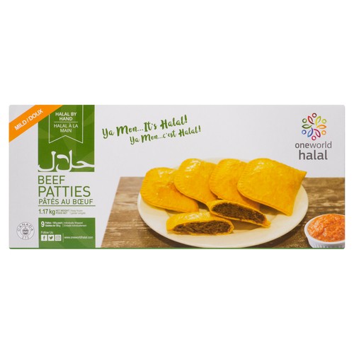 One World Halal Frozen Mild Beef Patty 130 g