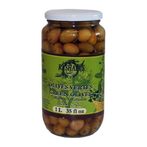 Rashayas Marinated Olives Green 1 L