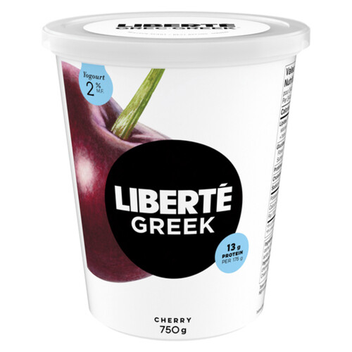 Liberté Greek 2% Yogurt Cherry High Protein 750 g