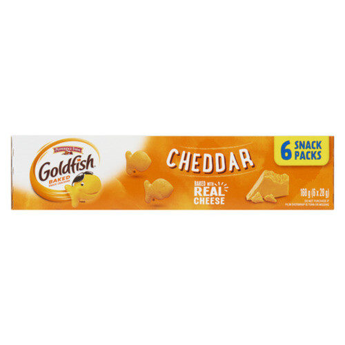 Pepperidge Farm Goldfish Crackers Snack Pack Cheddar 6 x 28 g