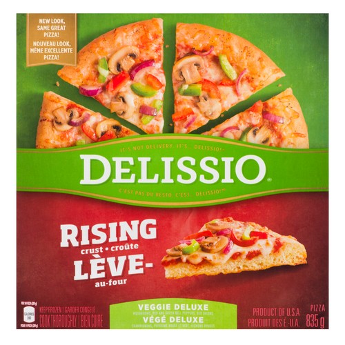 Delissio Rising Crust Frozen Pizza 12-Inch Veggie Deluxe 835 g