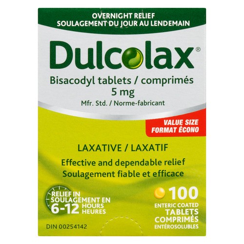 Dulcolax Tablets 5 mg Value Size 100 EA