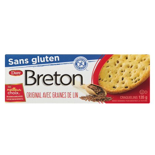 Voilà Online Grocery Delivery Dare Breton GlutenFree Crackers Original With Flax 135 g