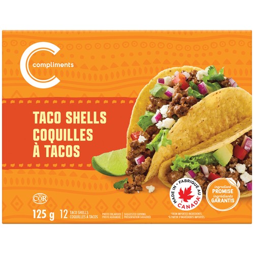 Compliments Taco Shells Hard 125 g
