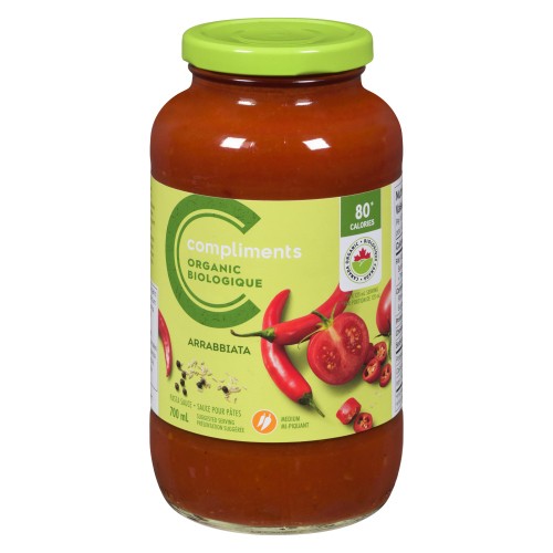 Compliments Organic Pasta Sauce Arrabbiata 700 ml