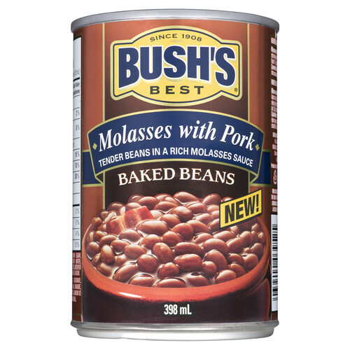 Bush's Baked Beans Molasses With Pork 398 ml