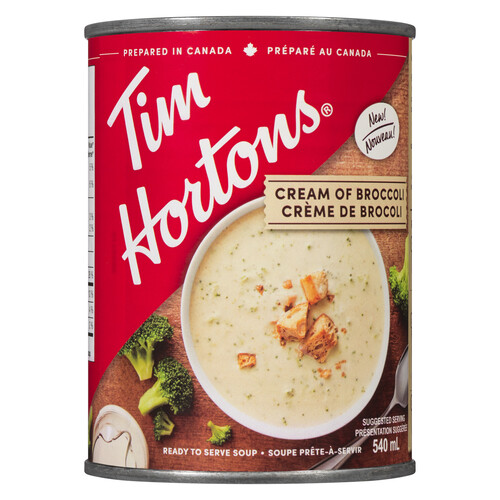 Tim Hortons Soup Cream Of Broccoli 540 ml