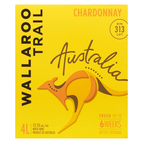 Wallaroo Trail Australia White Wine 12.5% Alcohol 4 L