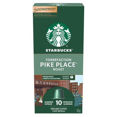 Starbucks Nespresso Coffee Pods Pike Place Roast 10 Capsules 53 g
