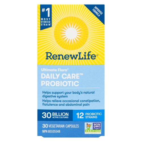 Renew Life Gluten-Free Ultimate Flora Probiotic Daily Care 30 Billion 30 Vegetarian Capsules