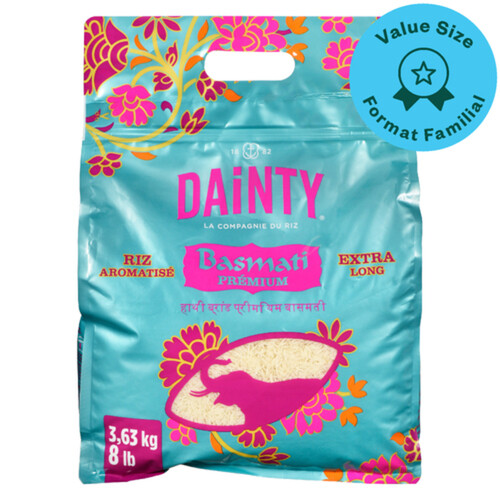 Dainty Rice Basmati Extra Long Value Size 3.63 kg