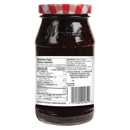 Smucker's Pure Jam Raspberry 250 ml