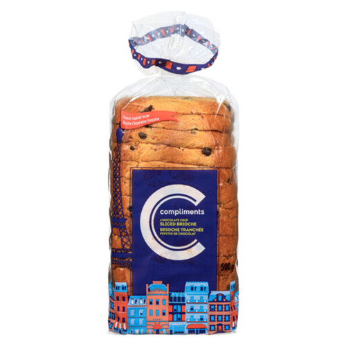 Compliments Brioche Sliced Loaf Chocolate Chip 500 g (frozen)