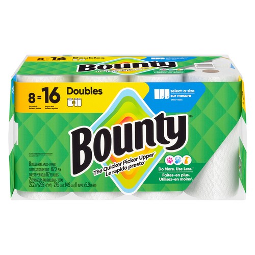 Bounty Paper Towel 2-Ply 8 Double Rolls x 82 Sheets