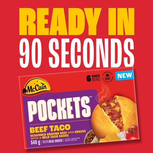 McCain Frozen Taco Pockets Beef 6 x 90 g