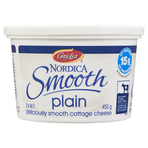 Gay Lea 2% Cottage Cheese Nordica Smooth Plain 450 g