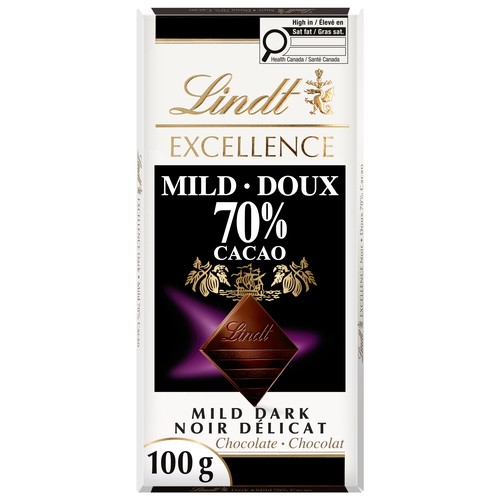 Lindt Excellent Chocolate Bar Mild Dark 70% Cacao 100 g